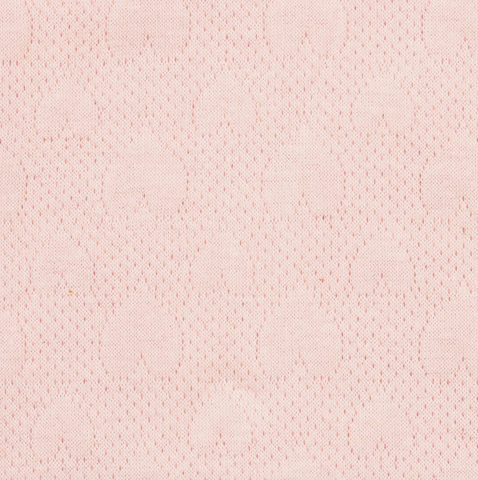 snap footie | pink jacquard hearts