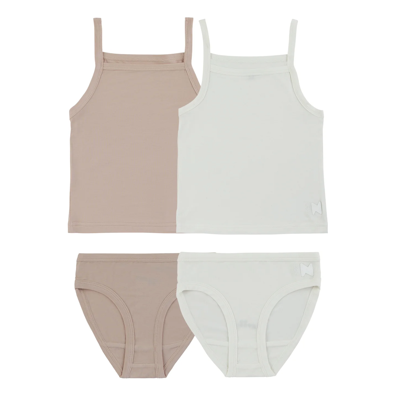 bamboo white + mauve sleep set (two pack)