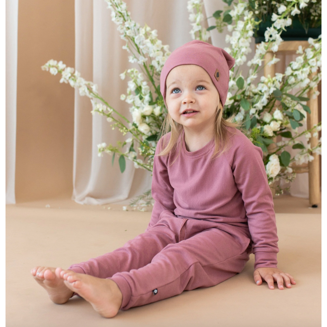 bamboo jersey jogger set | dusty rose