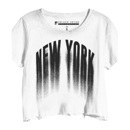 new york city blur crop | white