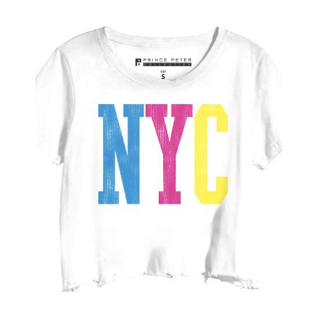 new york city rainbow crop | white