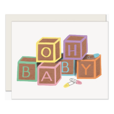 baby blocks card