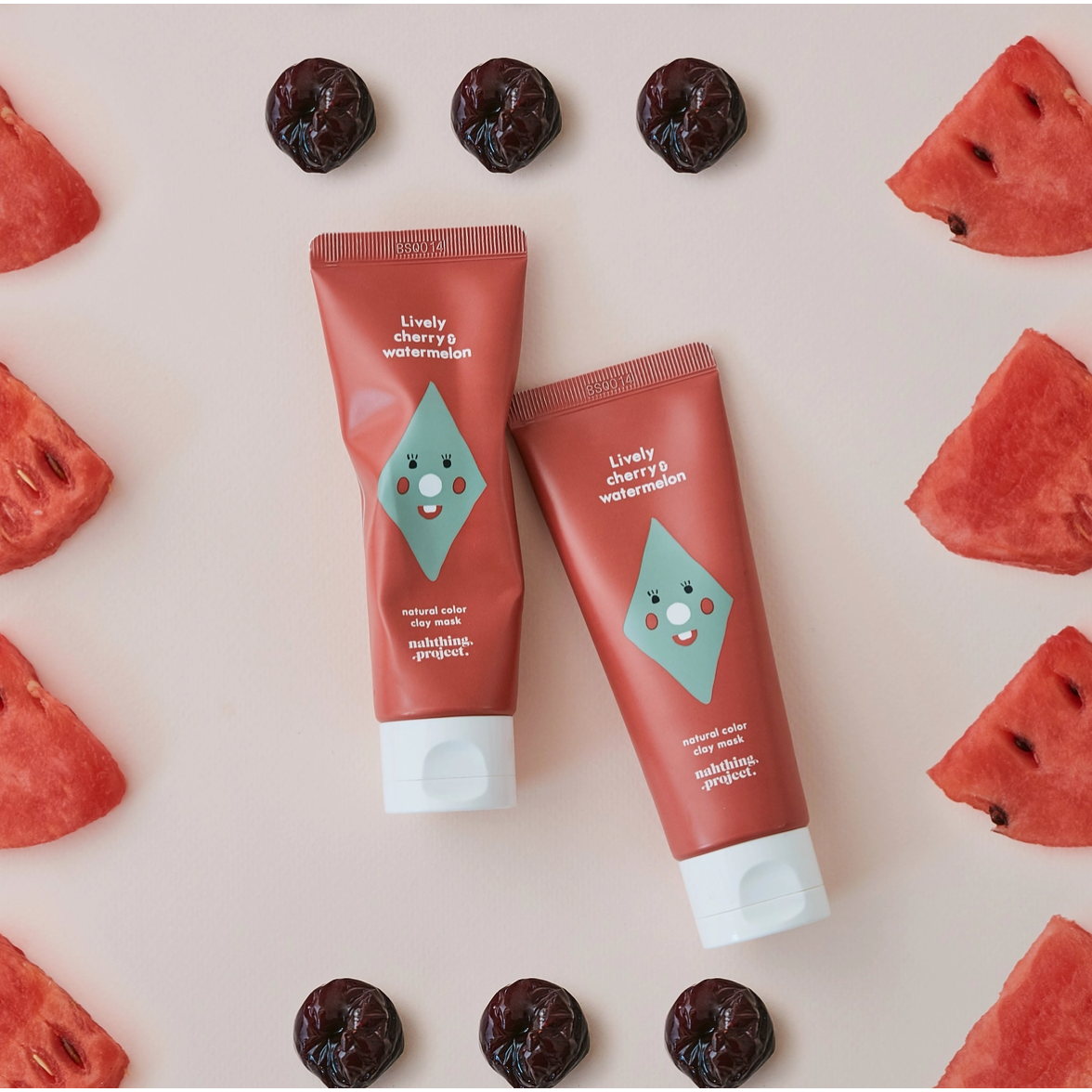 natural clay mask | cherry & watermelon