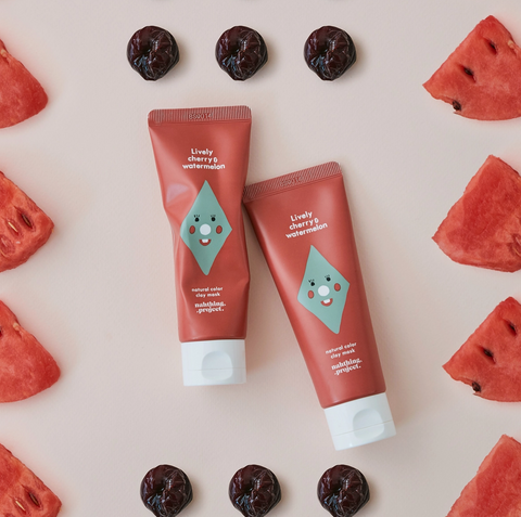 natural clay mask | cherry & watermelon