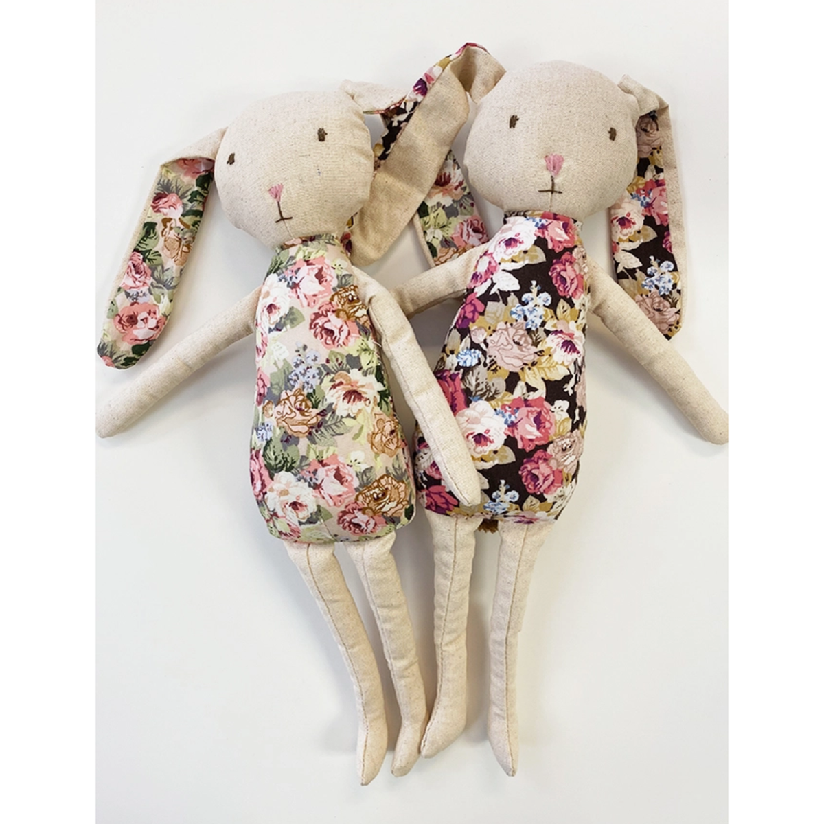 large floral bunny doll