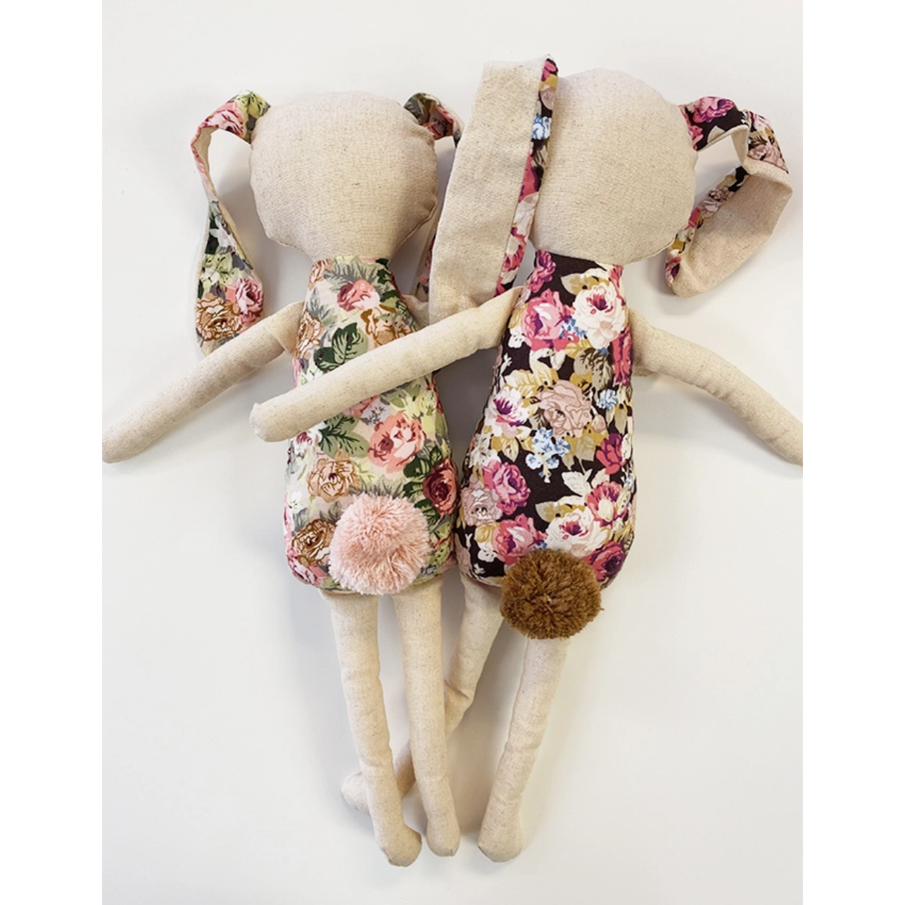 large floral bunny doll