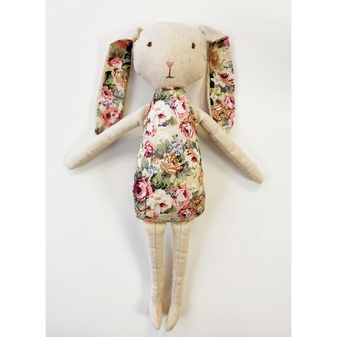 large floral bunny doll