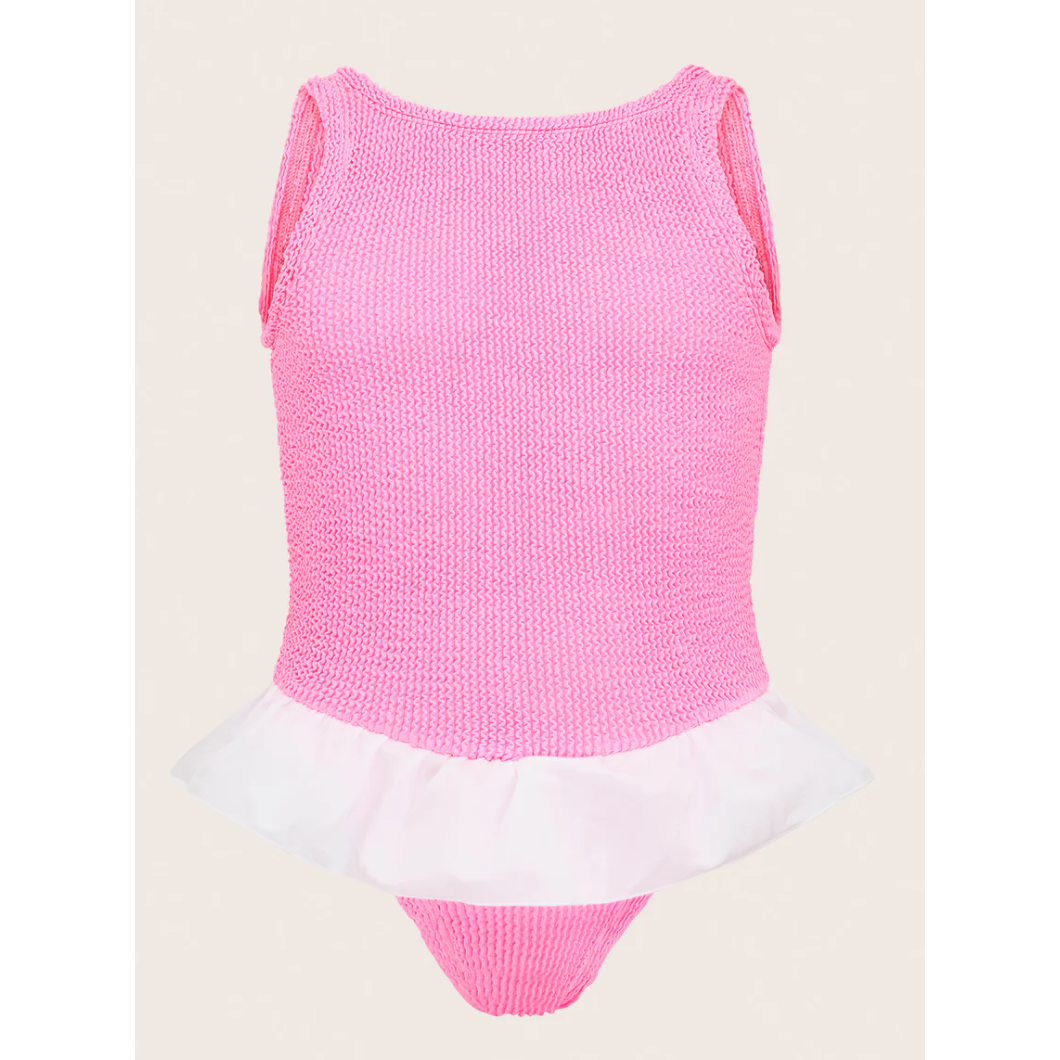 baby denise crinkle swimsuit | bubblegum
