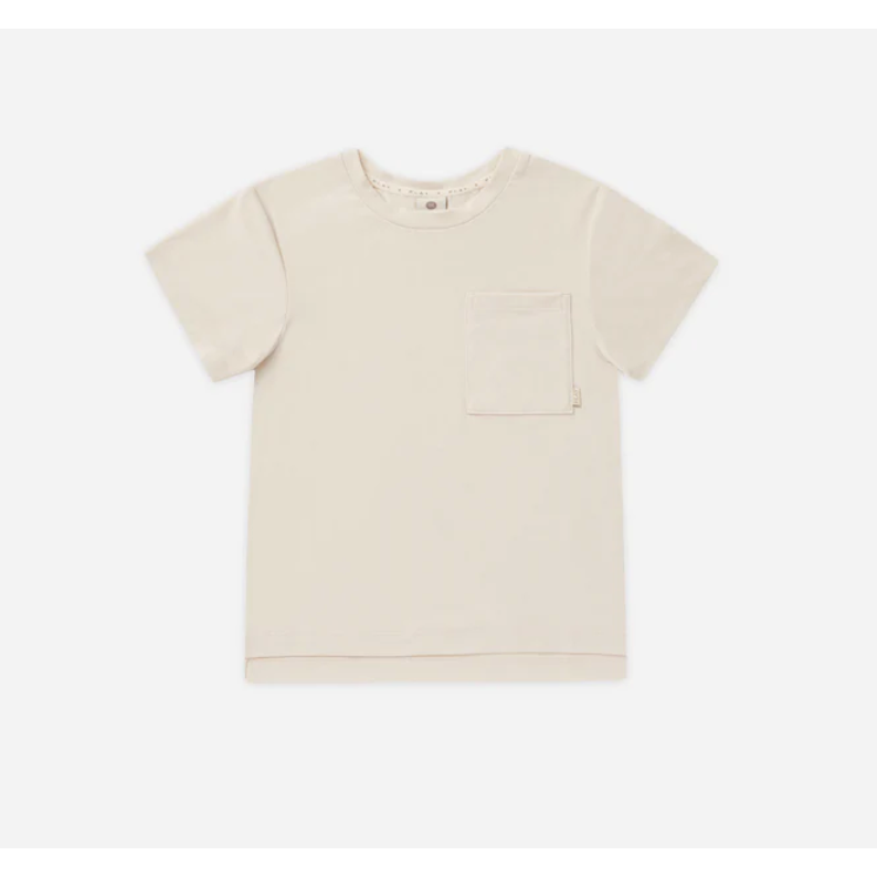 cove essential pocket tee || stone