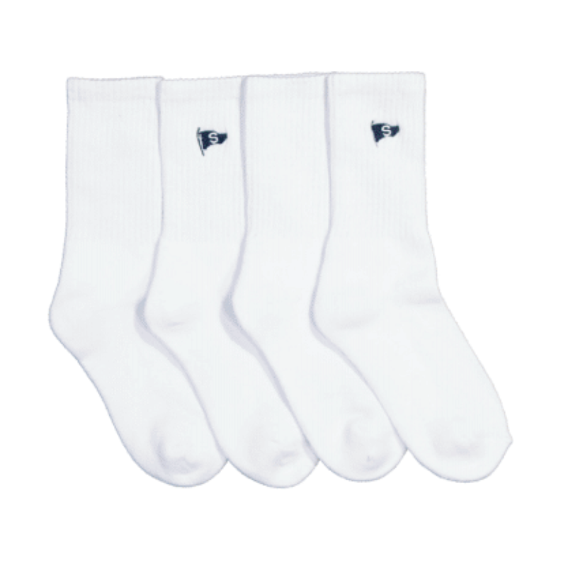 classic crew socks | white