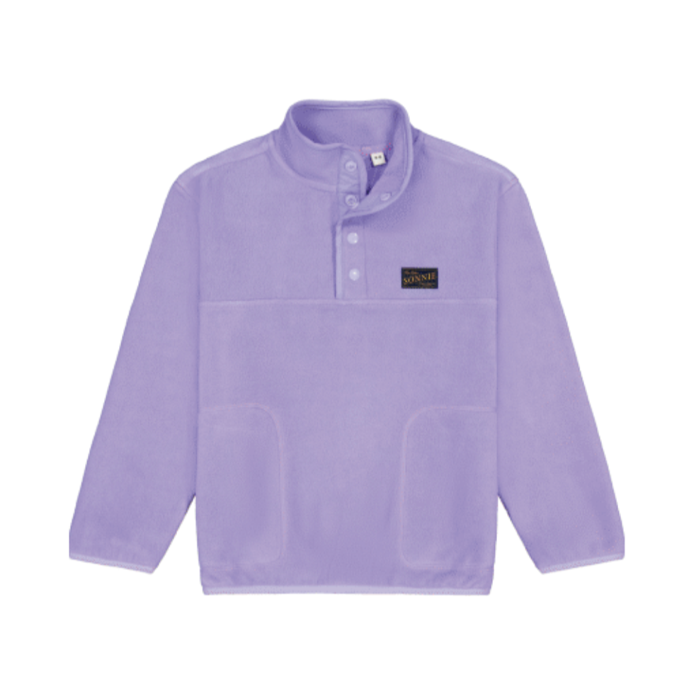 monty quarter dome fleece | purple