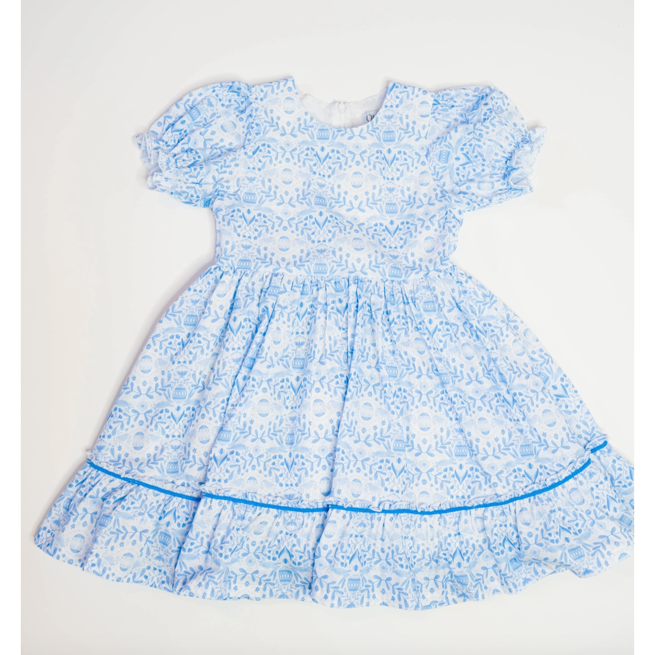 aura poplin dress in blue bunnies | easter dress
