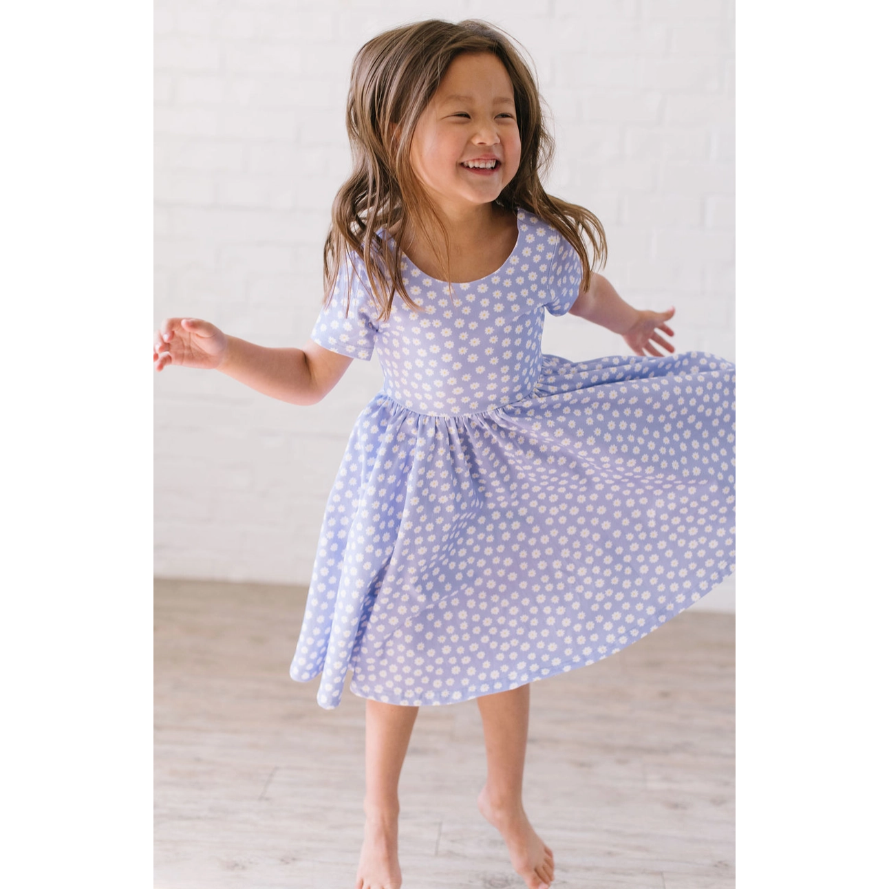 classic twirl in purple petals | pocket twirl dress