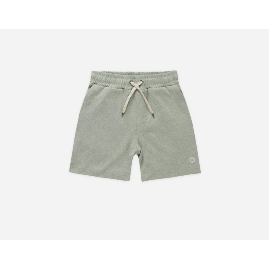 oceanside tech short || heathered sage