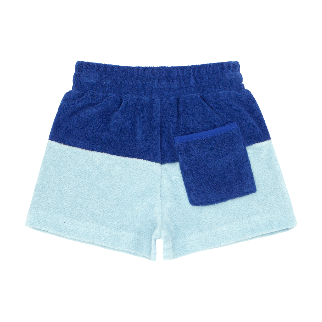 boys cobalt blue crystal colorblock french terry short
