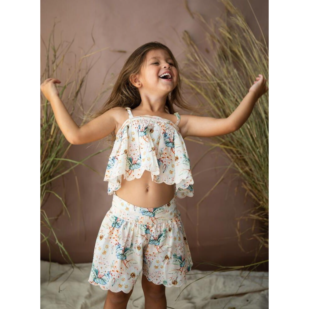 sweet heart shorts + pumpkin pis top | marshmellow