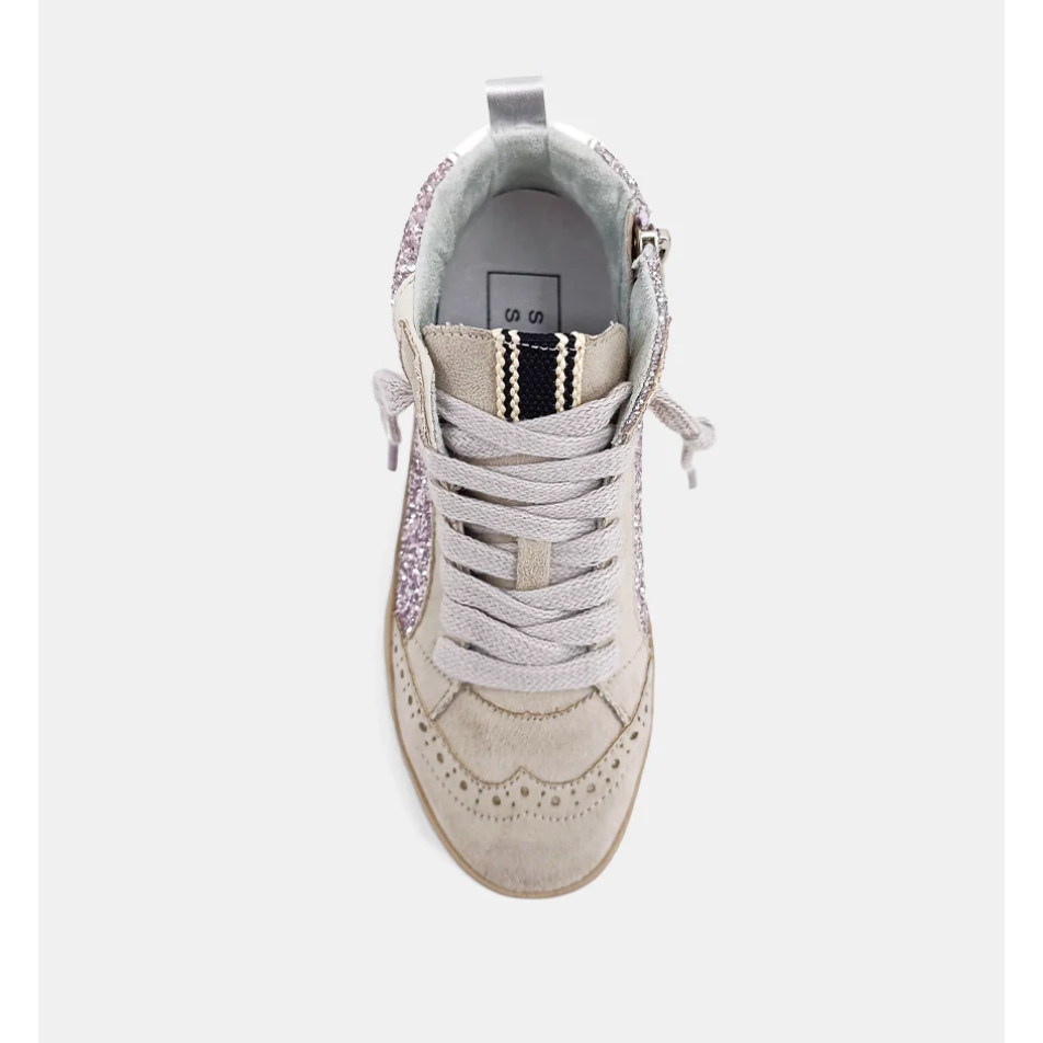 riley kids sneaker | lilac glitter