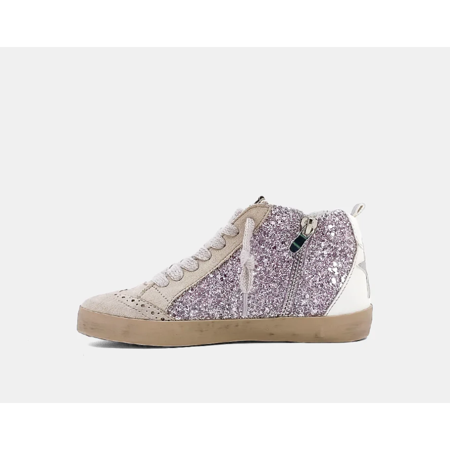 riley kids sneaker | lilac glitter