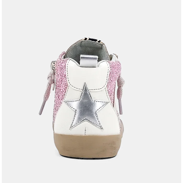 riley kids sneaker | pink glitter