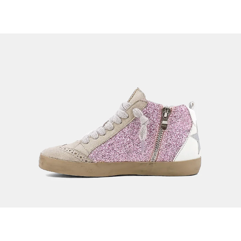 riley kids sneaker | pink glitter