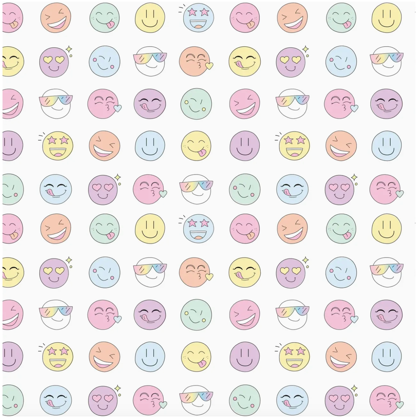 2 piece PJ | rainbow happy faces
