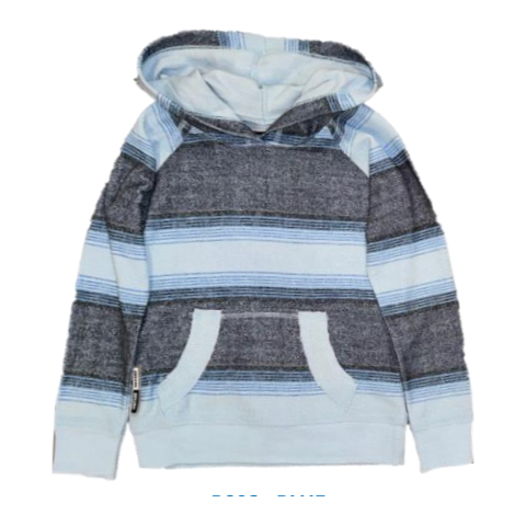 striped blue baja hoodie