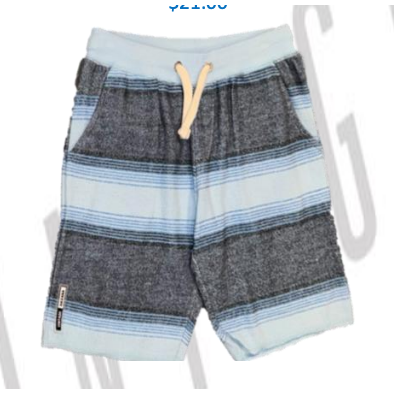 striped blue baja short