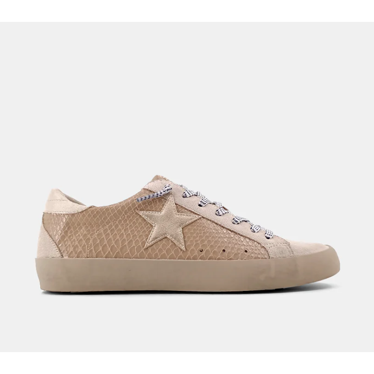 paula kids low-top sneaker | mauve croc