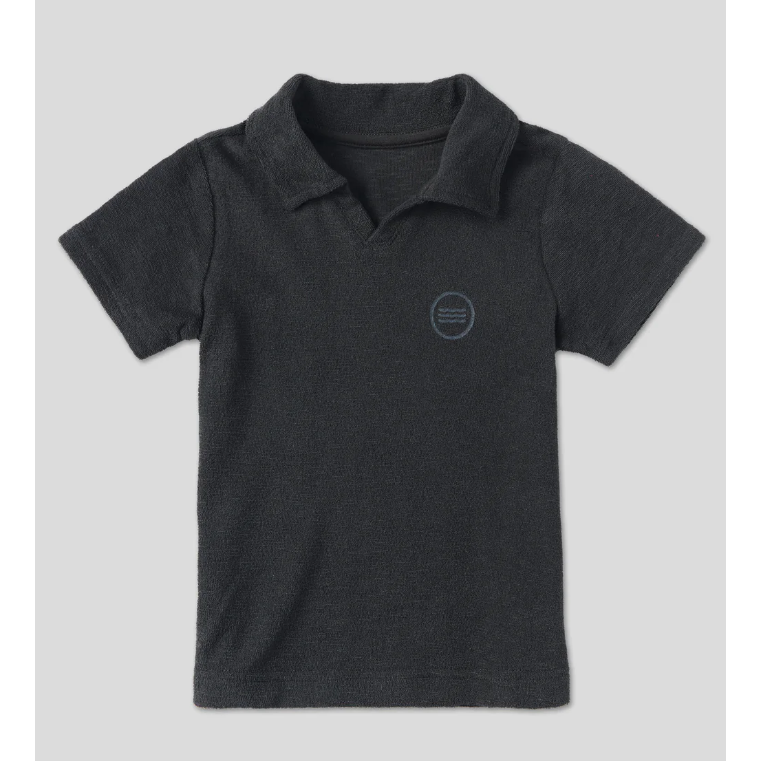 loop terry polo | black