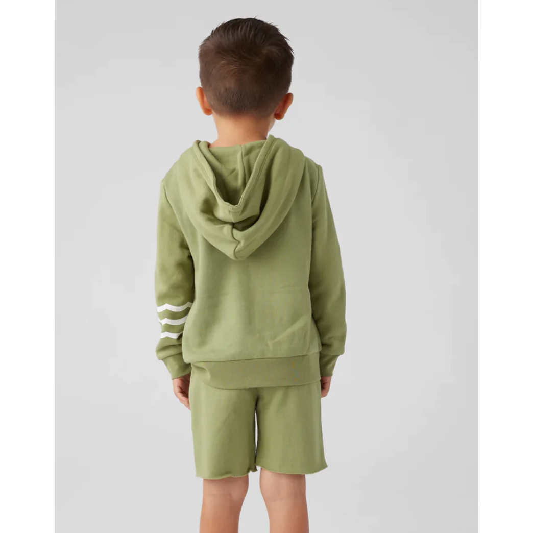 waves zip hoodie + shorts