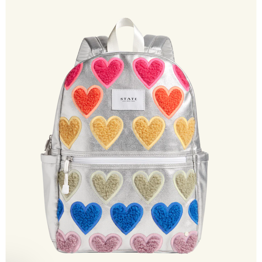 kane kids double pocket backpack | hearts