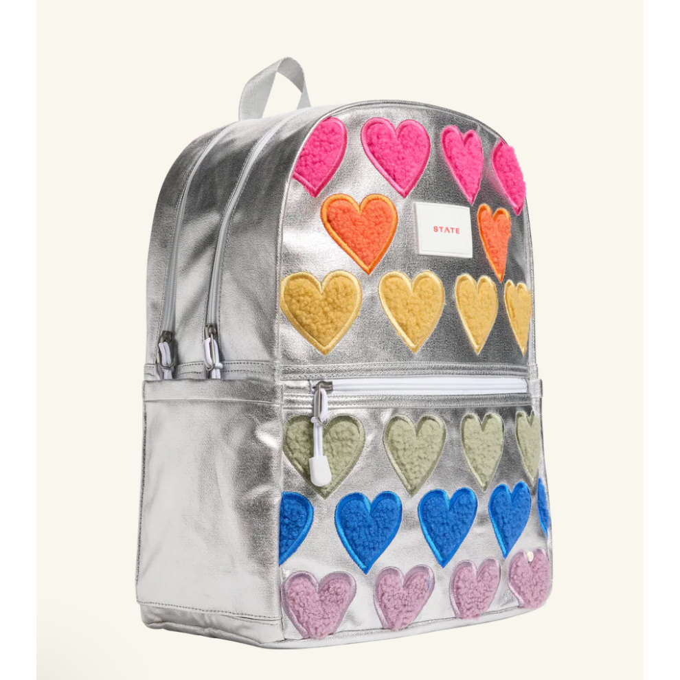 kane kids double pocket backpack | hearts