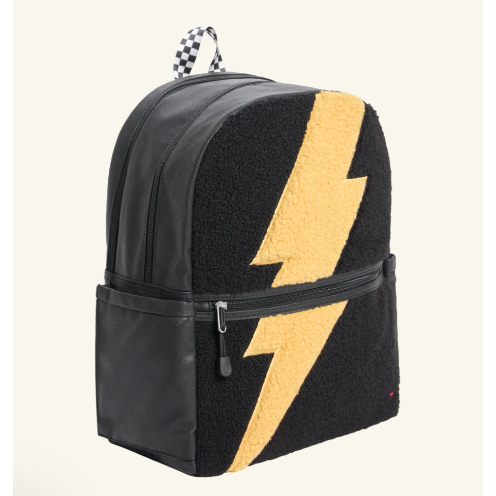 kane kids double pocket backpack | fuzzy bolt