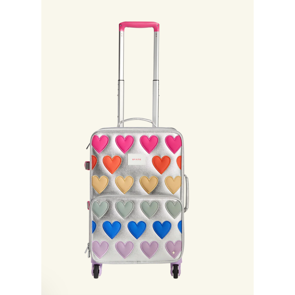 logan suitcase | hearts