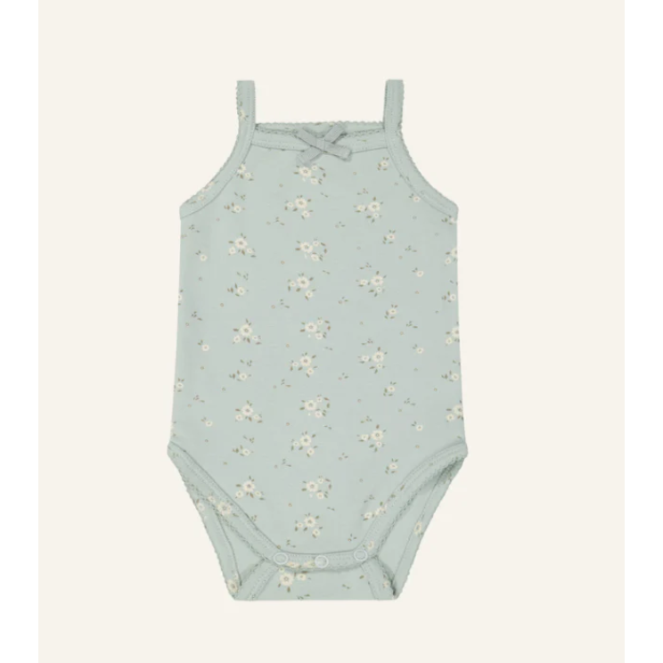 organic cotton bridget singlet bodysuit | lulu blue