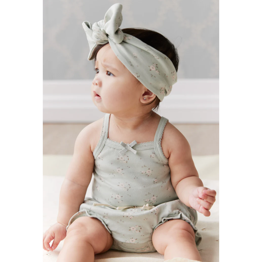 organic cotton bridget singlet bodysuit | lulu blue