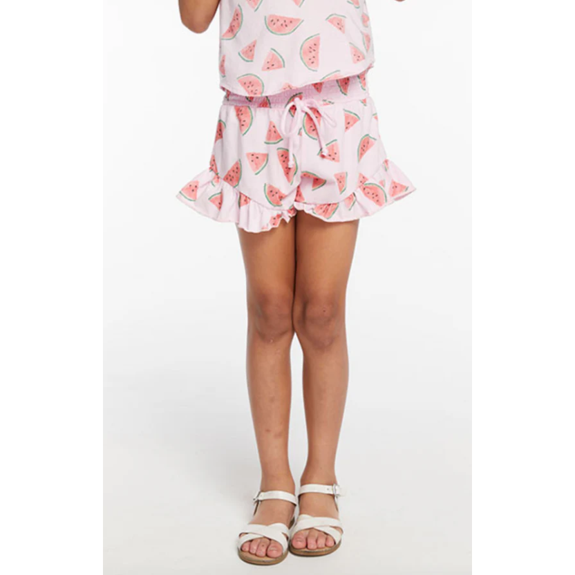 shirt tail muscle tee + grotto short | watermelon heaven