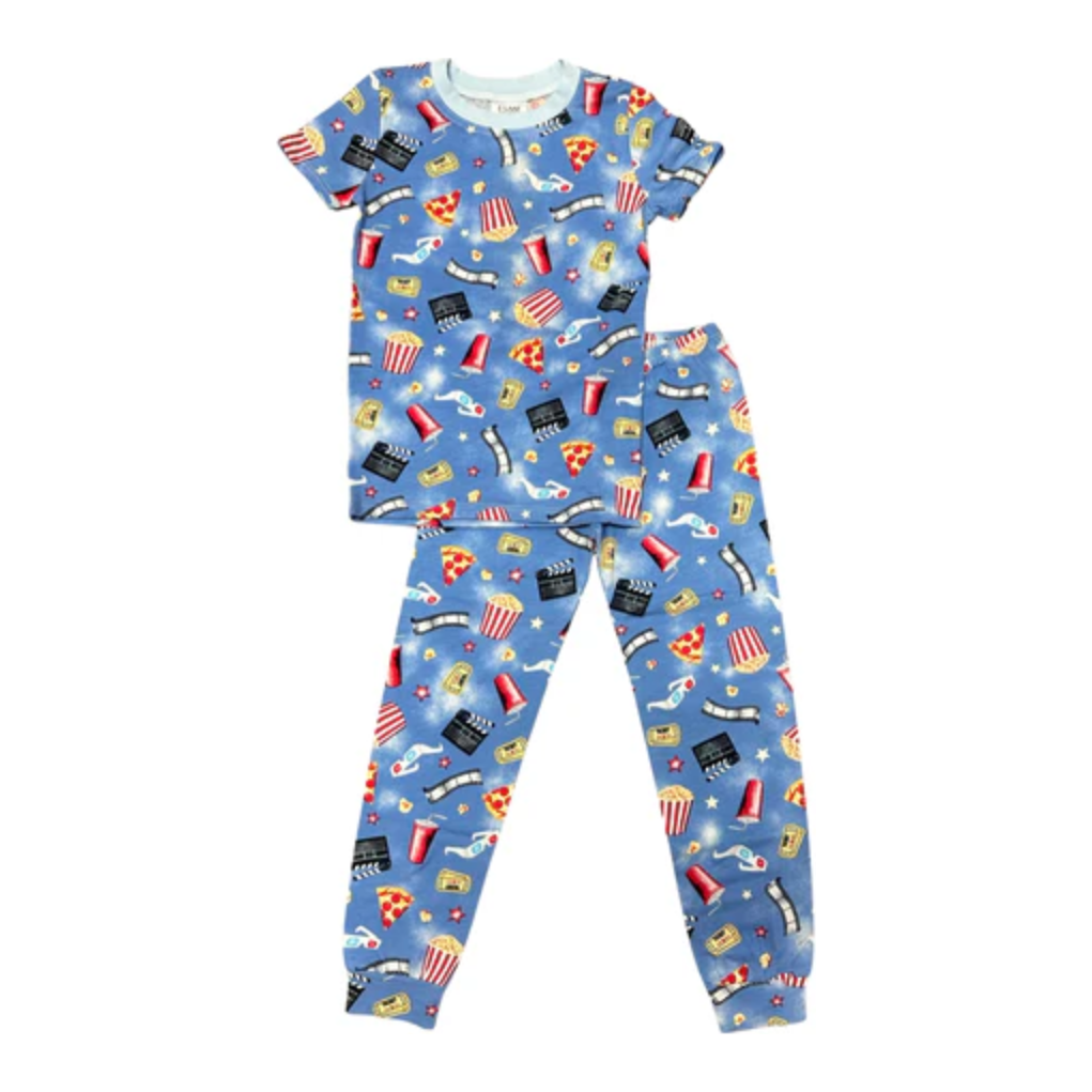 movie night long sleeve pajama set