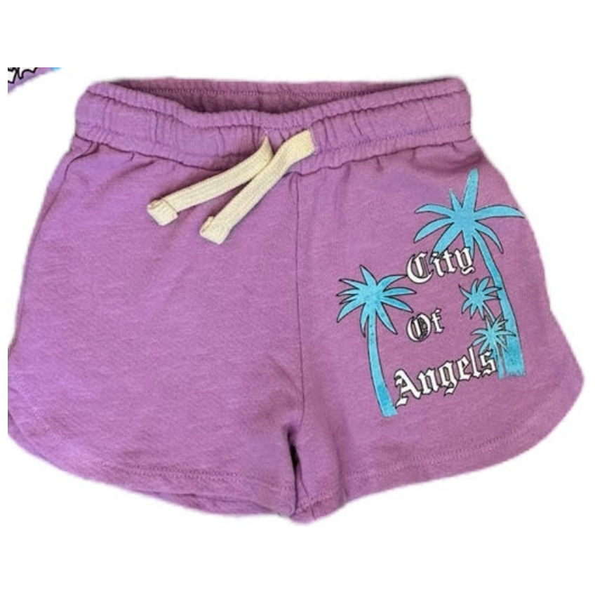 city of angels sweat short | lilac