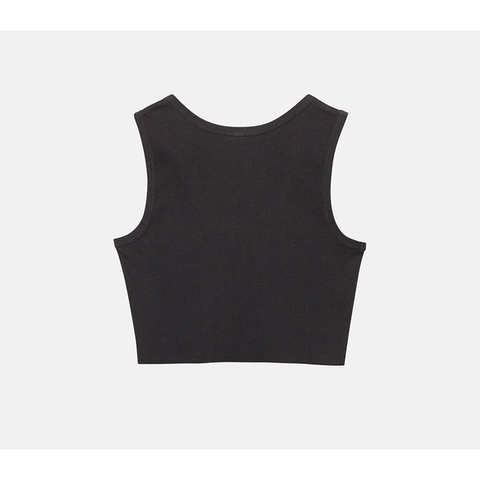 malibu cropped tank | aged black