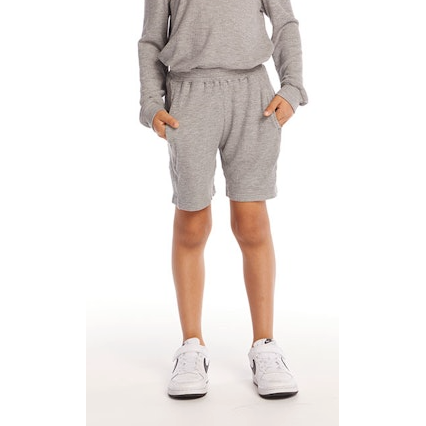 waffly knit boat day shorts | heather grey