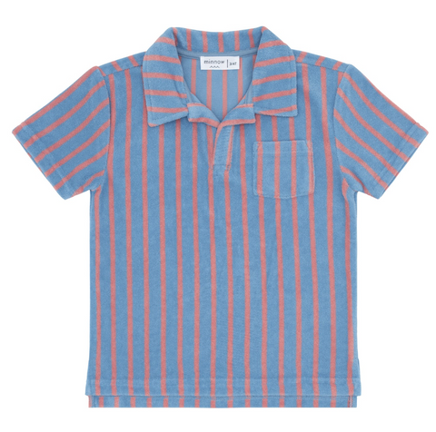 boys maritime stripe shorts + polo | french blue terry