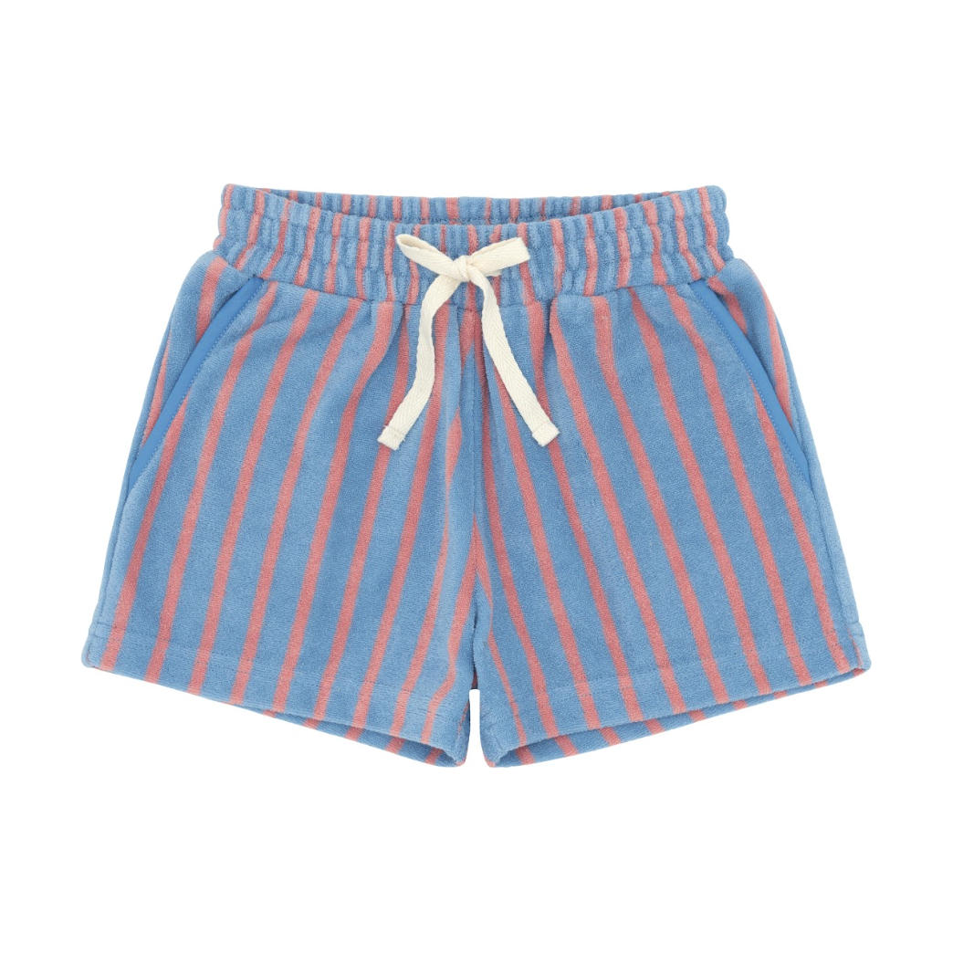 boys maritime stripe shorts + polo | french blue terry