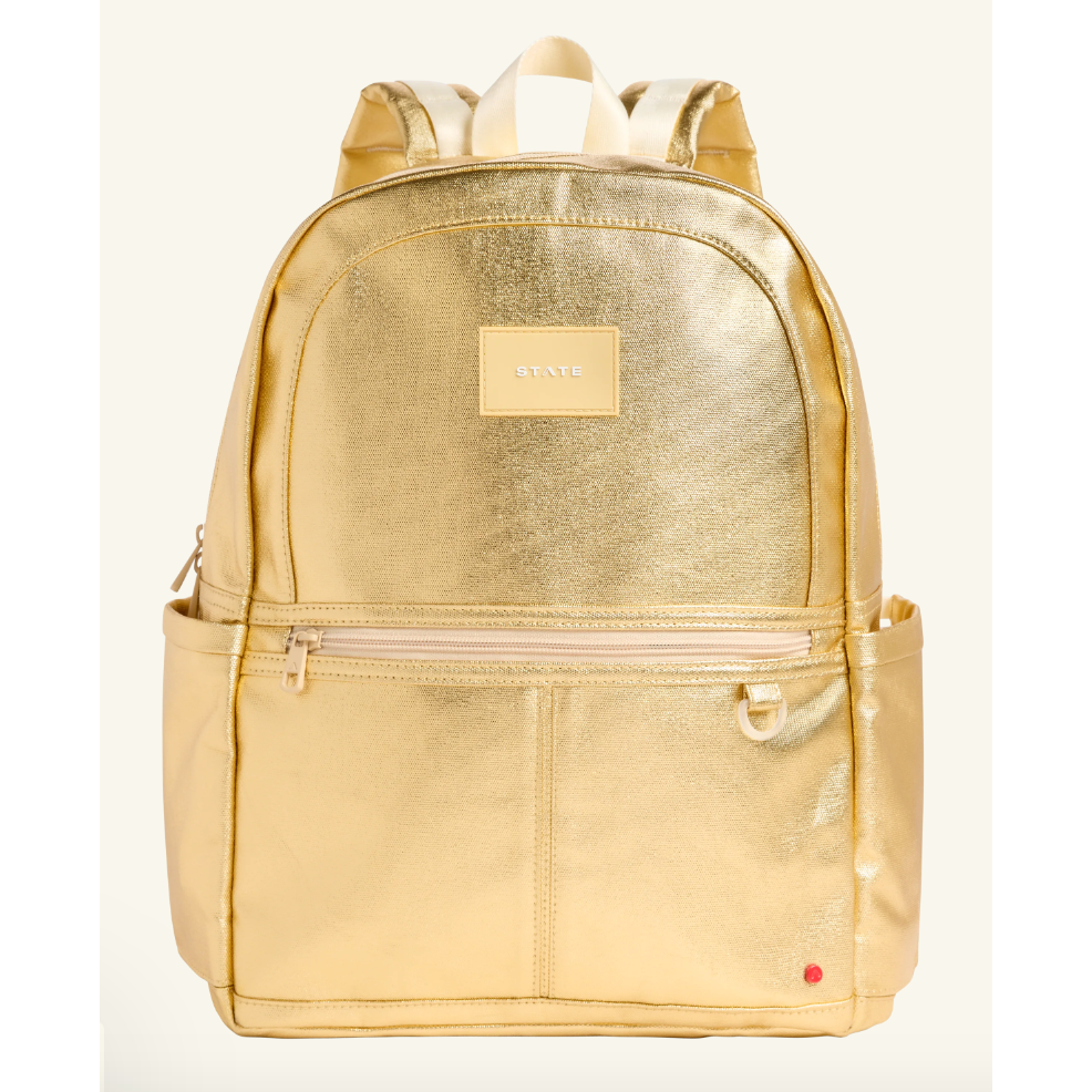 kane kids double pocket backpack | gold