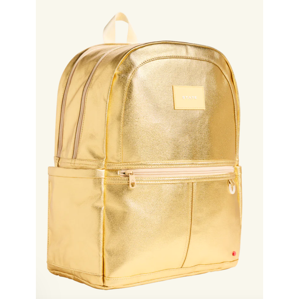 kane kids double pocket backpack | gold