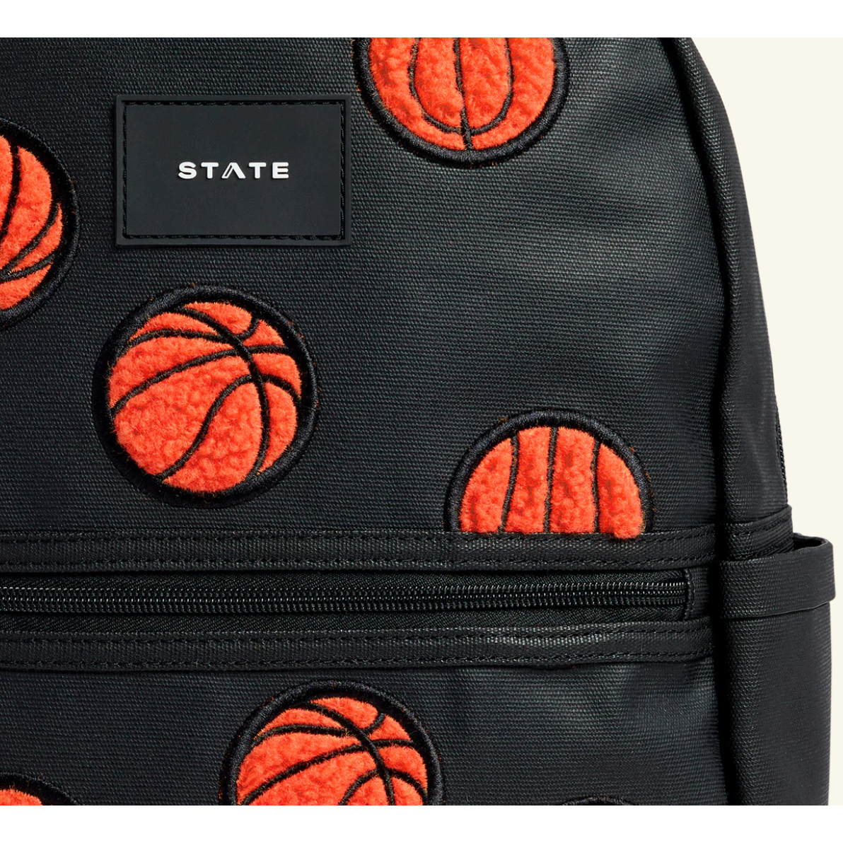 kane kids double pocket backpack | fuzzy basketballs