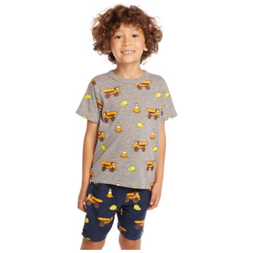 construction zone tee | streaky grey