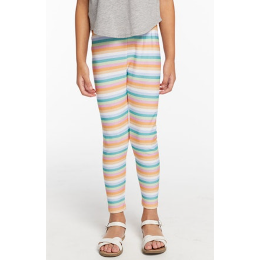alana zip up + slim legging | sunshine stripe