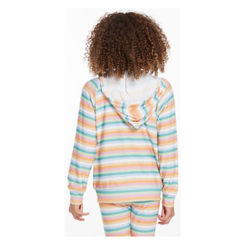 alana zip up | sunshine stripe