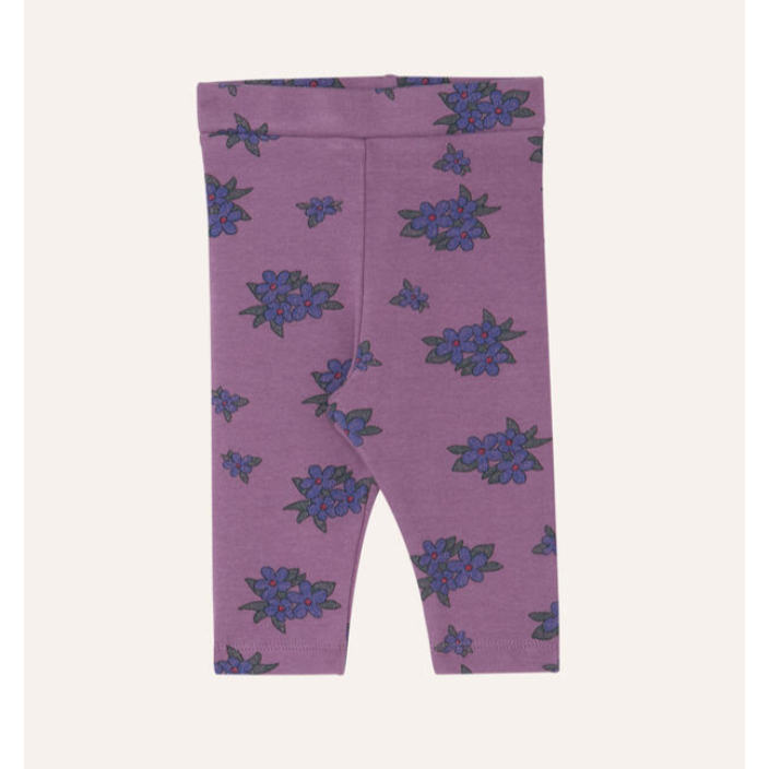 flowers baby leggings | purple